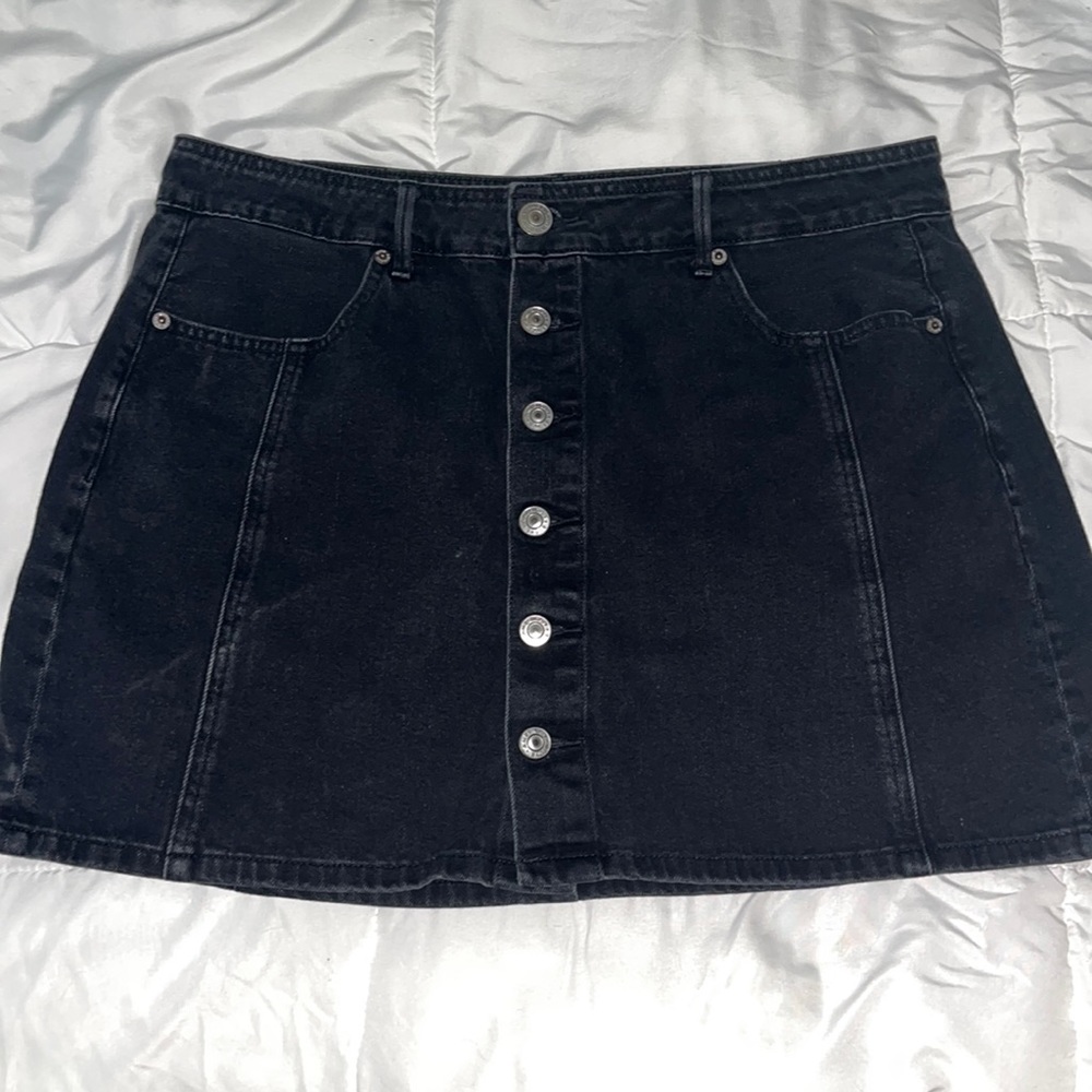 COPY - Black AE A-Line Denim Skirt